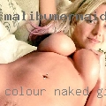 Colour naked girls standing